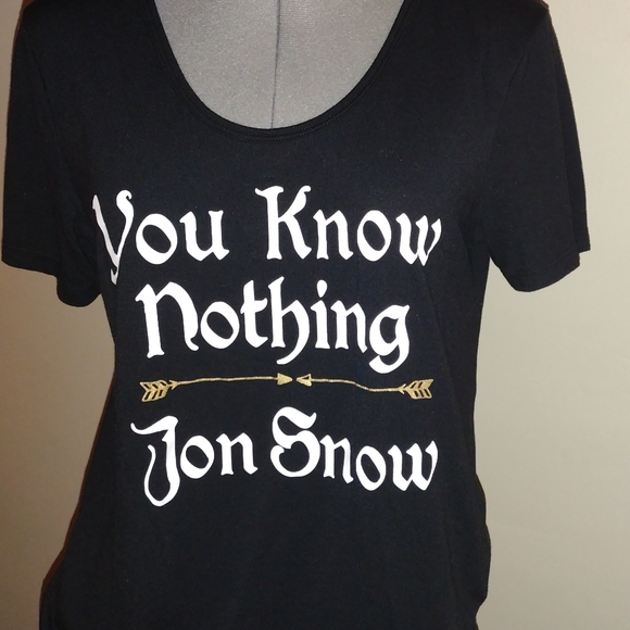 HBO Game of Thrones T Shirt, Game of Thrones You Know Nothing Jon Snow T Shirt - Picture 5 of 9